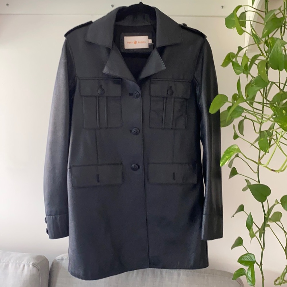 Tory Burch Leather Sgt Pepper Jacket - Picture 3 of 6
